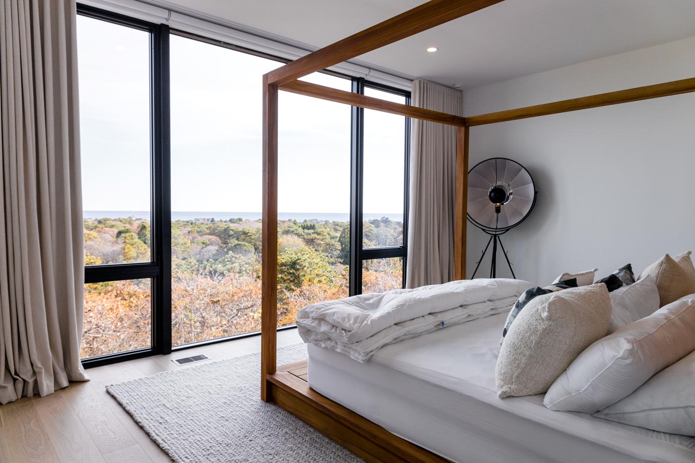 amagansett modern bedroom view from modern home architecture
