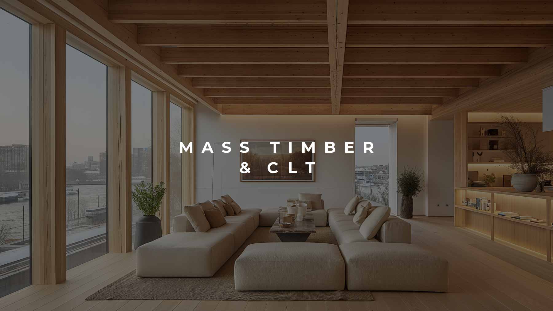 CLT and mass timber in modern home design by The Up Studio Architecture & Interiors