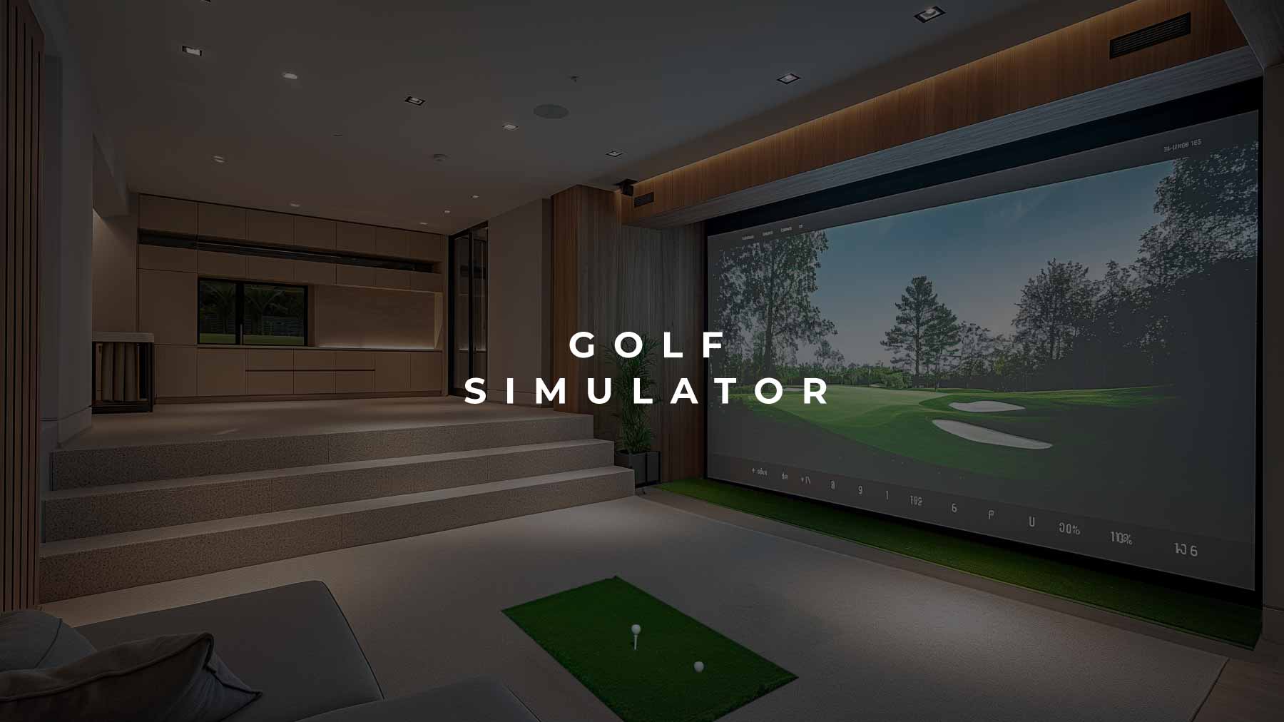 Golf Simulator in modern home design by The Up Studio Architecture & Interiors