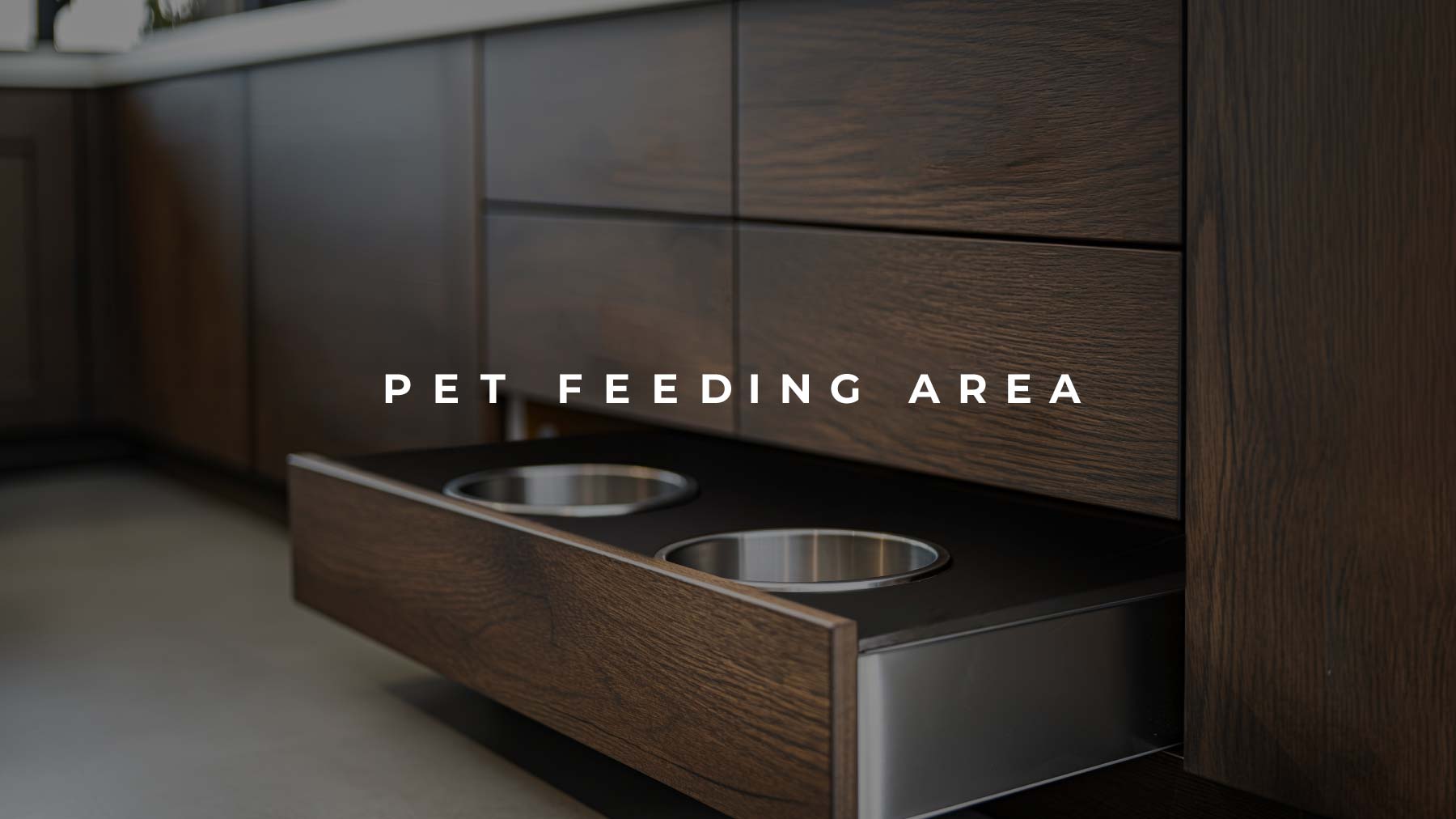 Pet Feeding Area in modern home design by The Up Studio Architecture & Interiors