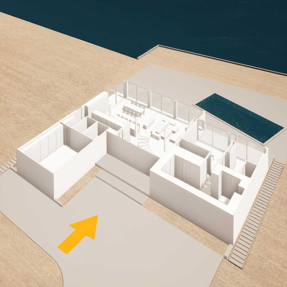 minimal contemporary home design diagrams