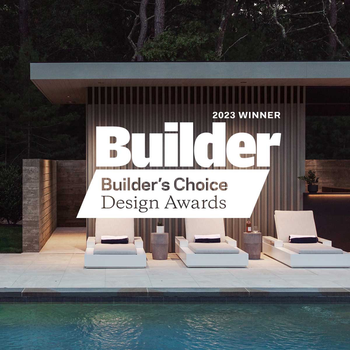 The Up Studio wins a Grand Award at the 2023 Builder's Choice Award for Inside Out Cabana in the category off Accessory Building / Outdoor Space